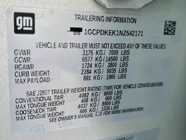 2022 Chevrolet Silverado 1500 LT (2FL)