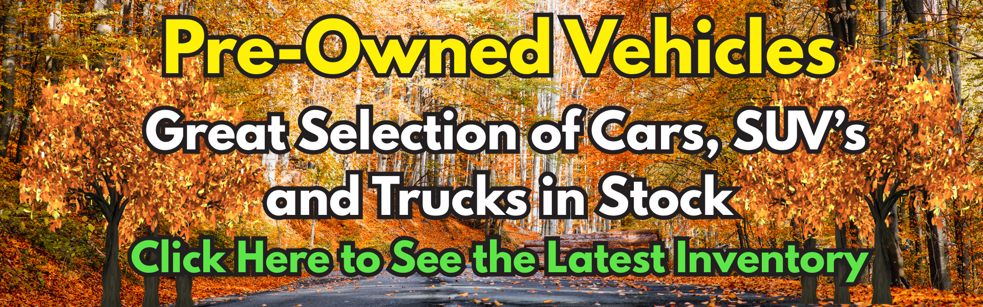 Pre owned Spring banner March 2026