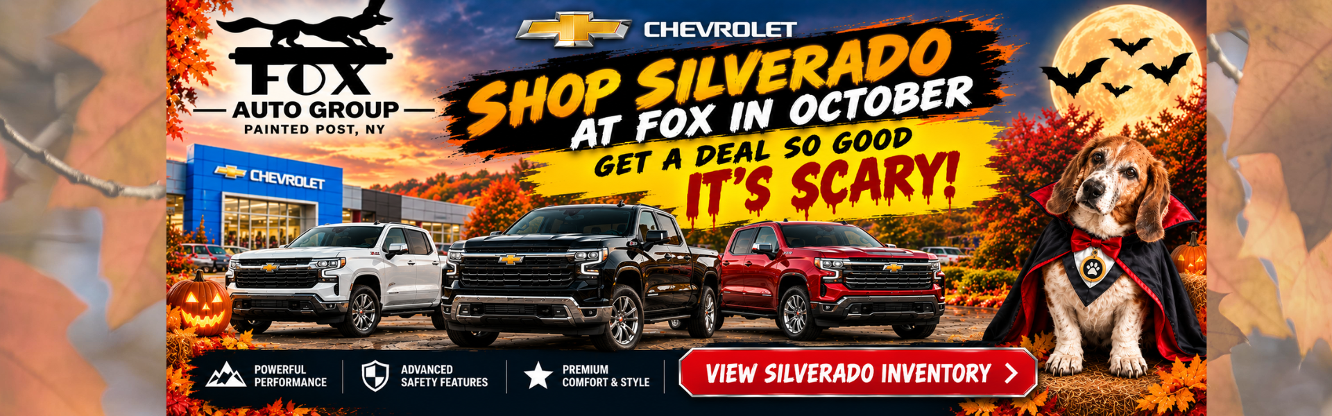 Oct. Silverado banner 2026 Halloween