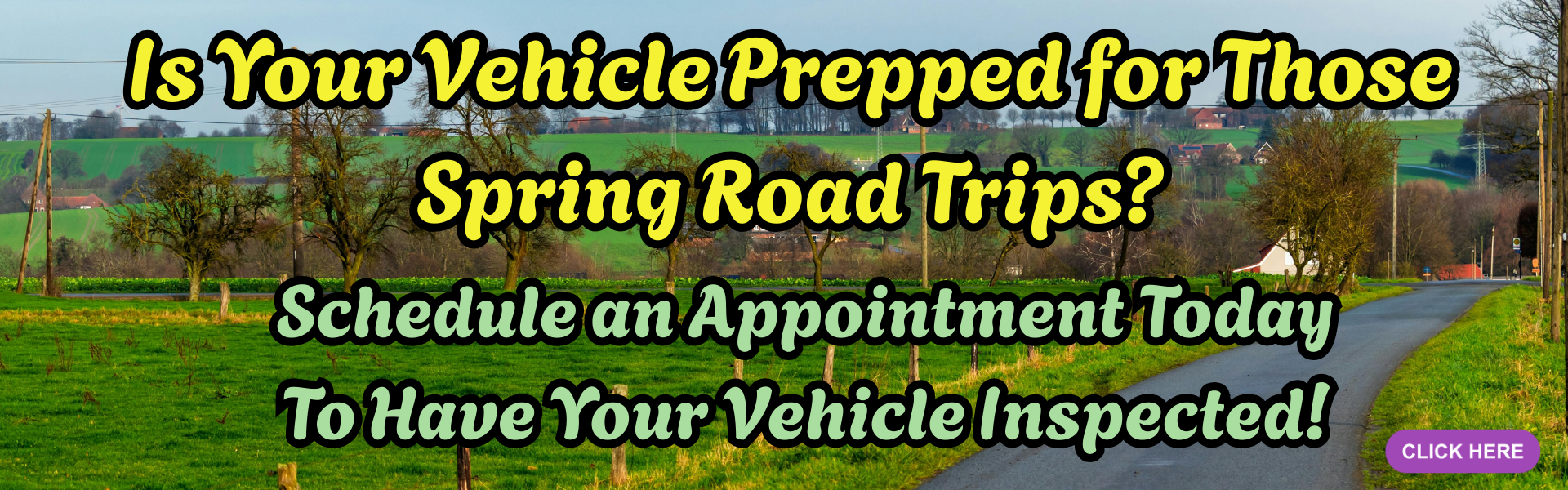 Spring Vehicle ,maint banner March 2026